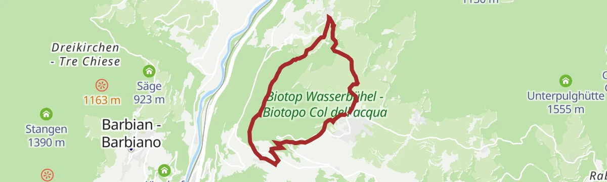 Route map: Walther-von-der-Vogelweide Circular Trail in Lajen